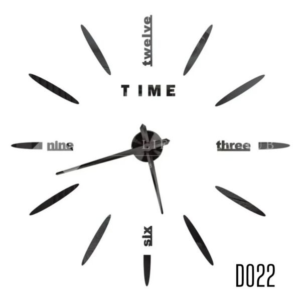 3D WALL CLOCK Black