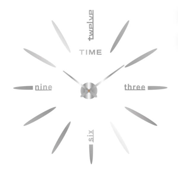 3D WALL CLOCK Silver