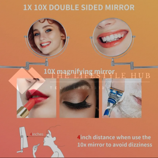 TWO SIDED WALL MIRROR