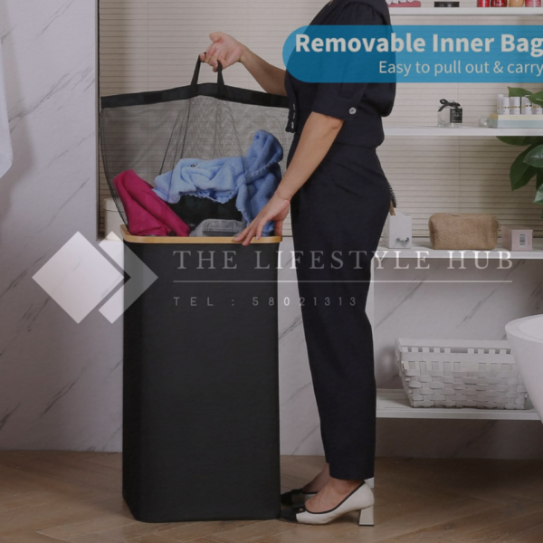 FOLDABLE LAUNDRY BASKET WITH INNER BAG