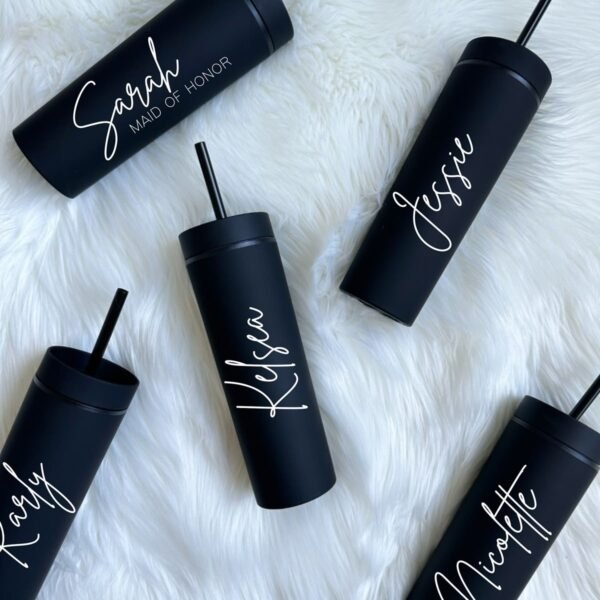 PERSONALISED PLASTIC SKINNY TUMBLER